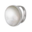 bague nacre blanche