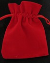 bourse velours rouge